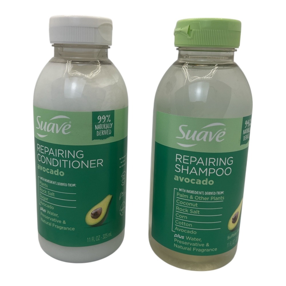 2 Pack Suave Repairing Shampoo And Conditioner Avocado Sulfate Free‎ 11oz